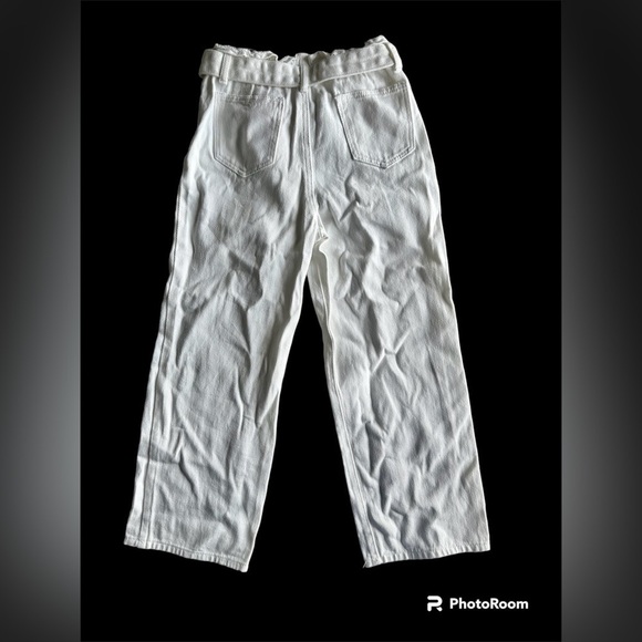 Shein TEEN white cotton tie up flare pants - Picture 3 of 5